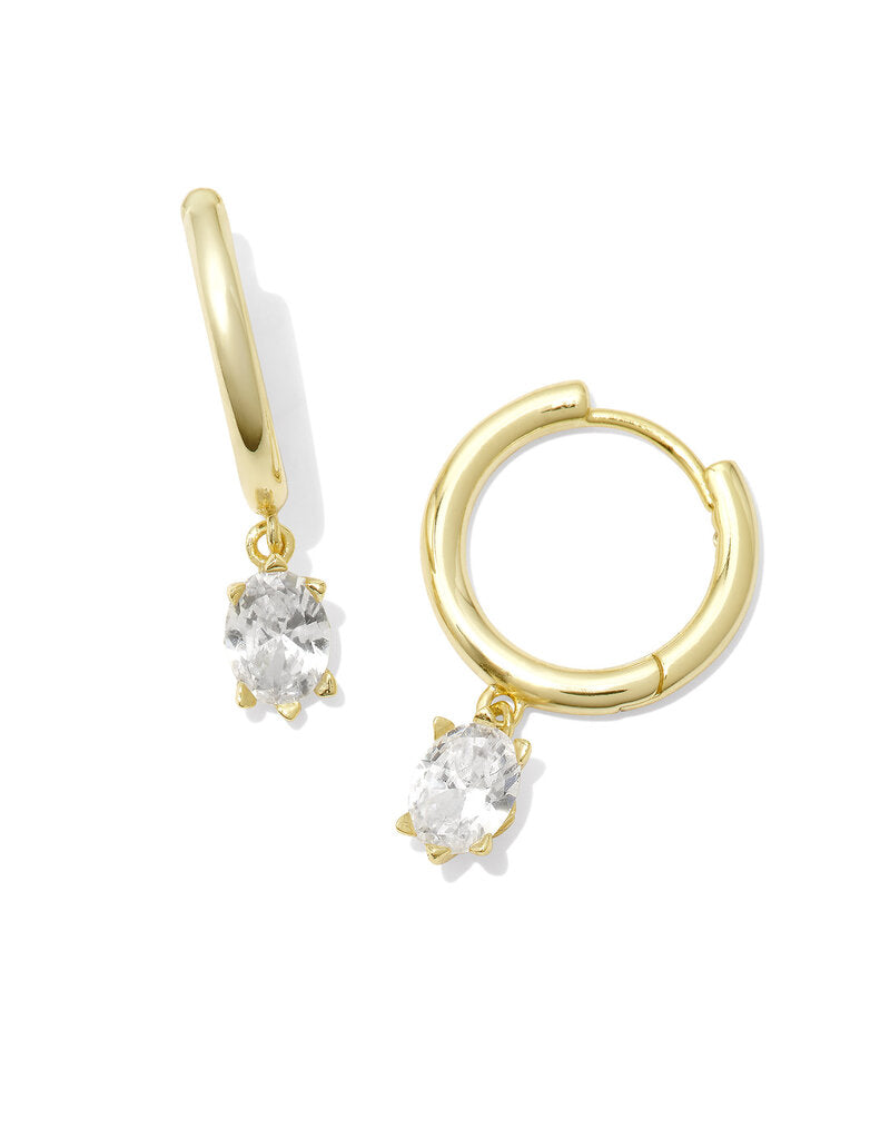 Cailin Single Stone Huggie Jewelry Kendra Scott Gold