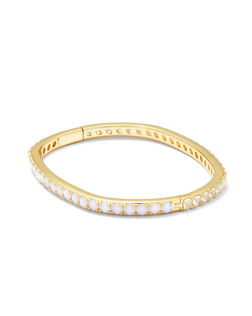 Chandler Bangle Bracelet Jewelry Kendra Scott Gold White Opalite Mix S/M 