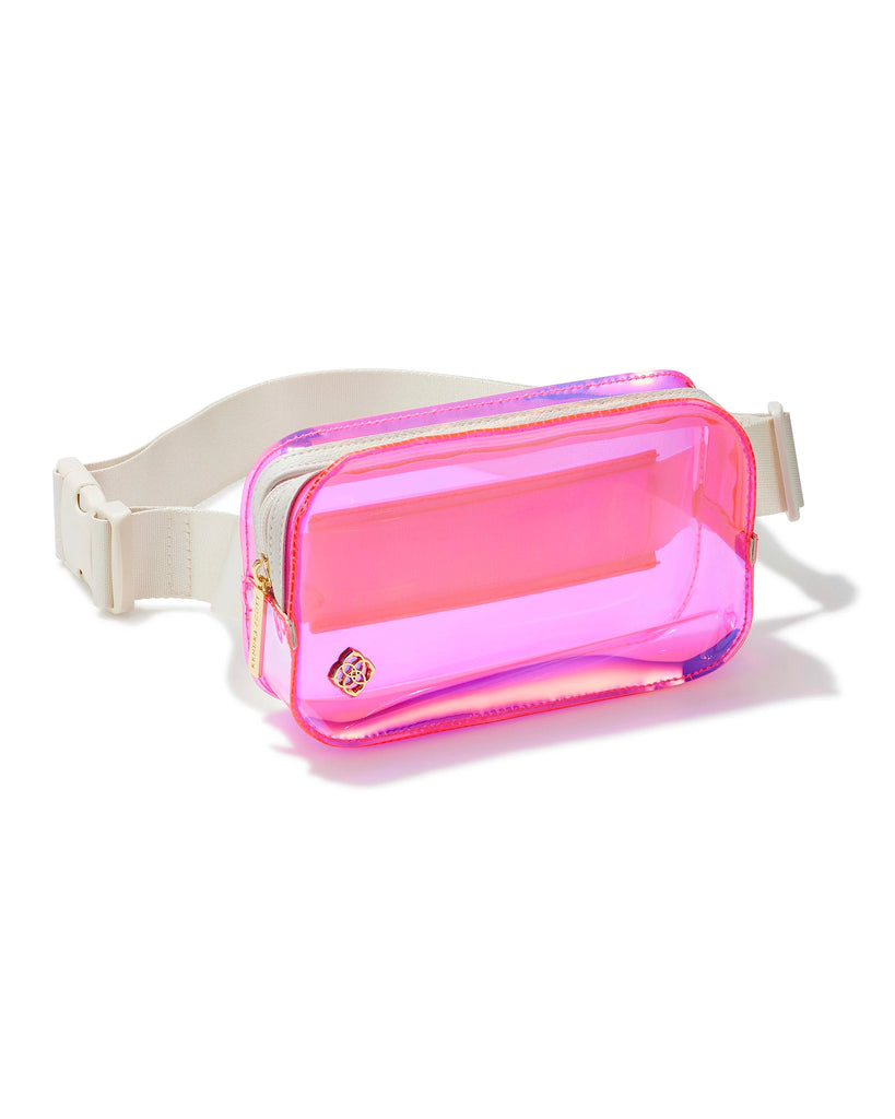 Iridescent Clear Belt Bag Bags Kendra Scott Iridescent Pink  