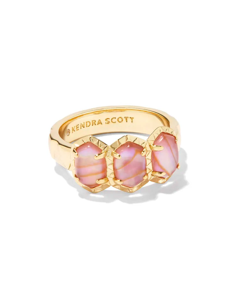 Daphne Band Ring Jewelry Kendra Scott Gold Pink Abalone 6 
