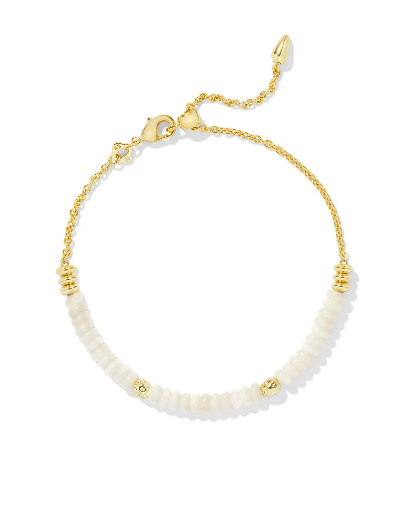 Deliah Delicate Chain Bracelet Jewelry Kendra Scott Gold Ivory Mix  