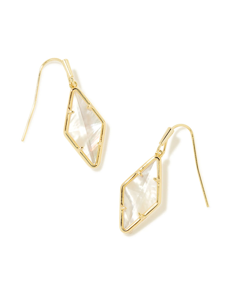 Kinsley Drop Earrings Jewelry Kendra Scott Gold Ivory Mother of Pearl  