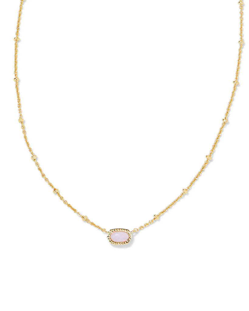 Mini Elisa Pendant Jewelry Kendra Scott Gold Pink Opalite  