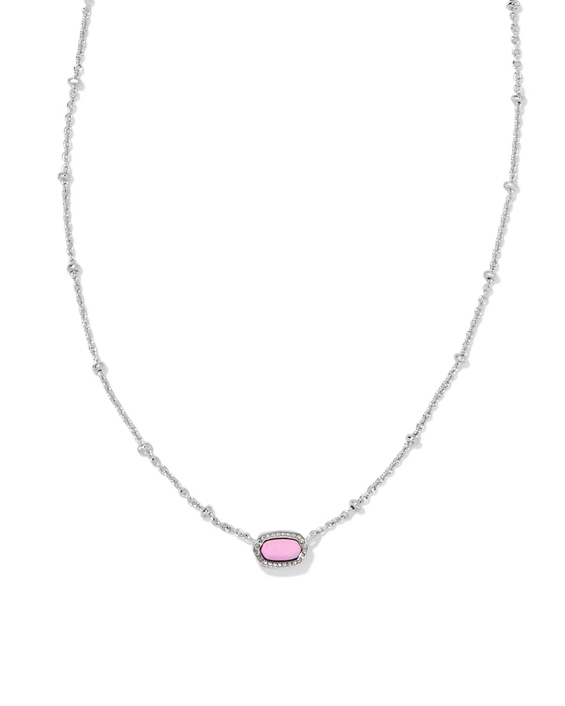 Mini Elisa Pendant Jewelry Kendra Scott Silver Fuchsia Magnesite  