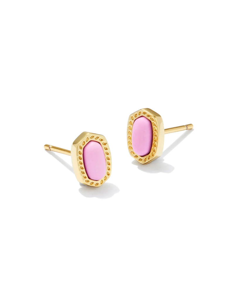 Mini Ellie Stud Jewelry Kendra Scott Gold Fuchsia Magnesite  