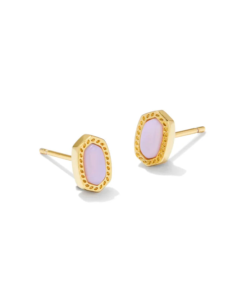 Mini Ellie Stud Jewelry Kendra Scott Gold Pink Opalite  