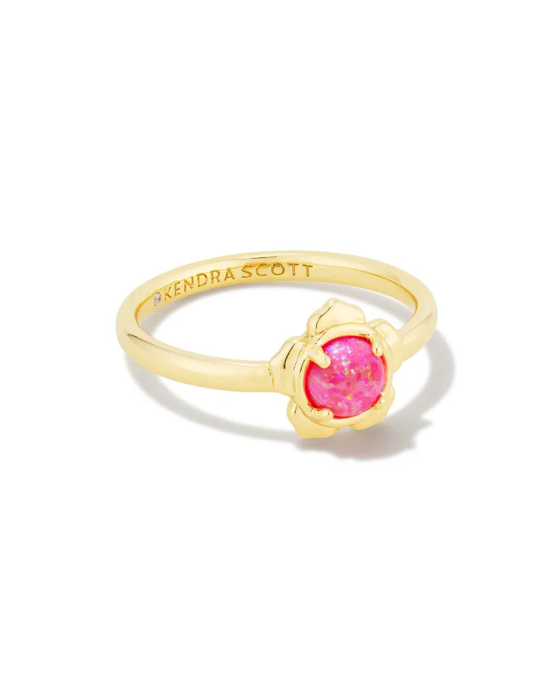 Susie Band Ring  Peacocks & Pearls Owensboro Gold Hot Pink Opal 6 