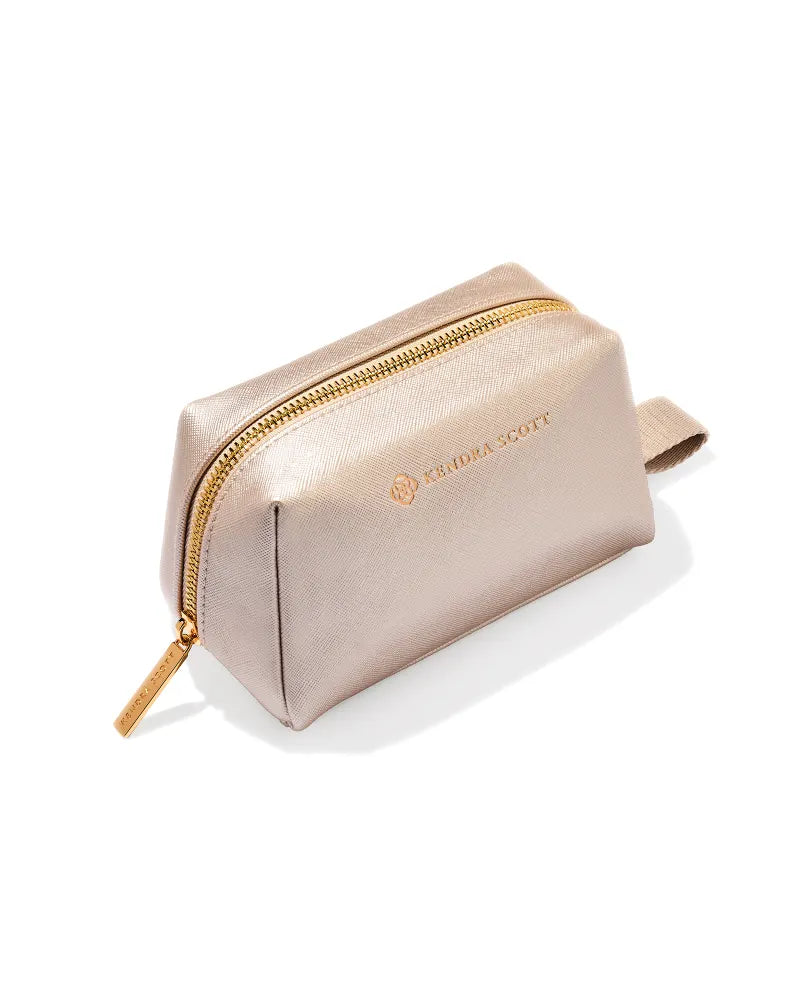 Small Cosmetic Zip Case Home Kendra Scott Champagne  