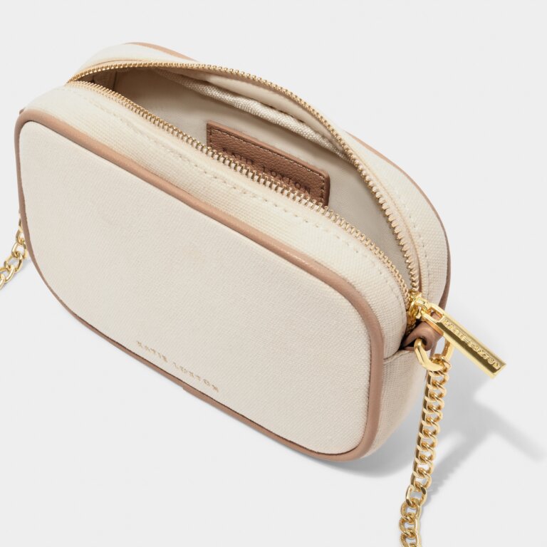 Amalfi Canvas Millie Crossbody Bags Katie Loxton Off White & Soft Tan  