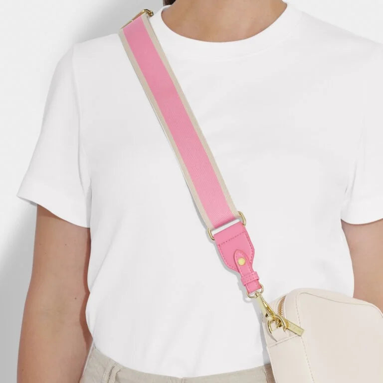 Stripe Canvas Strap Bags Katie Loxton Cloud Pink  