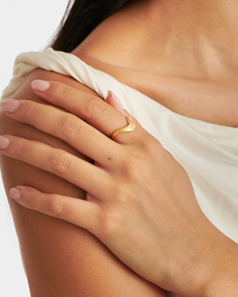 Marina Wave Ring Jewelry Katie Loxton