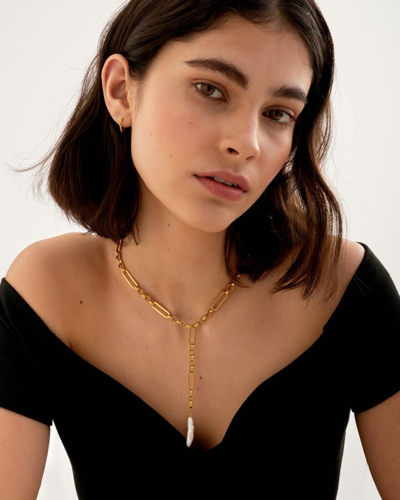 Allure Pearl Lariat Necklace Jewelry Katie Loxton