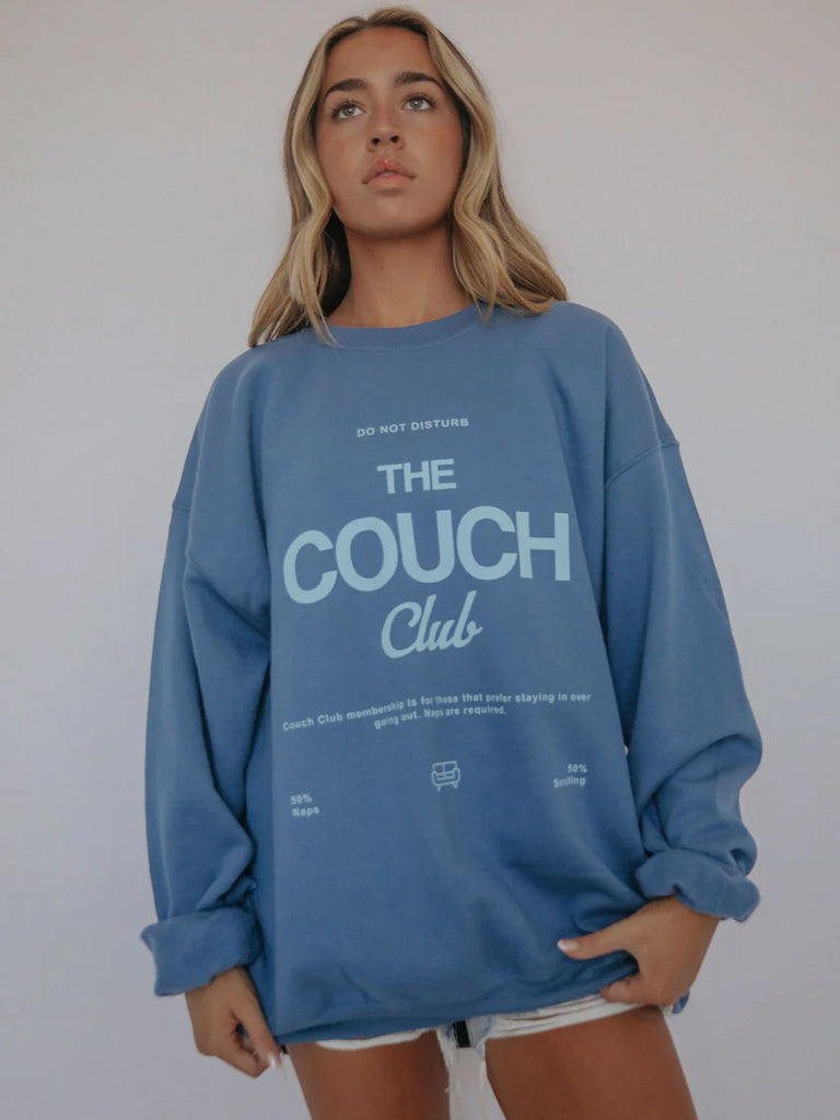 The Couch Club Sweatshirt Clothing Peacocks & Pearls Blue S 
