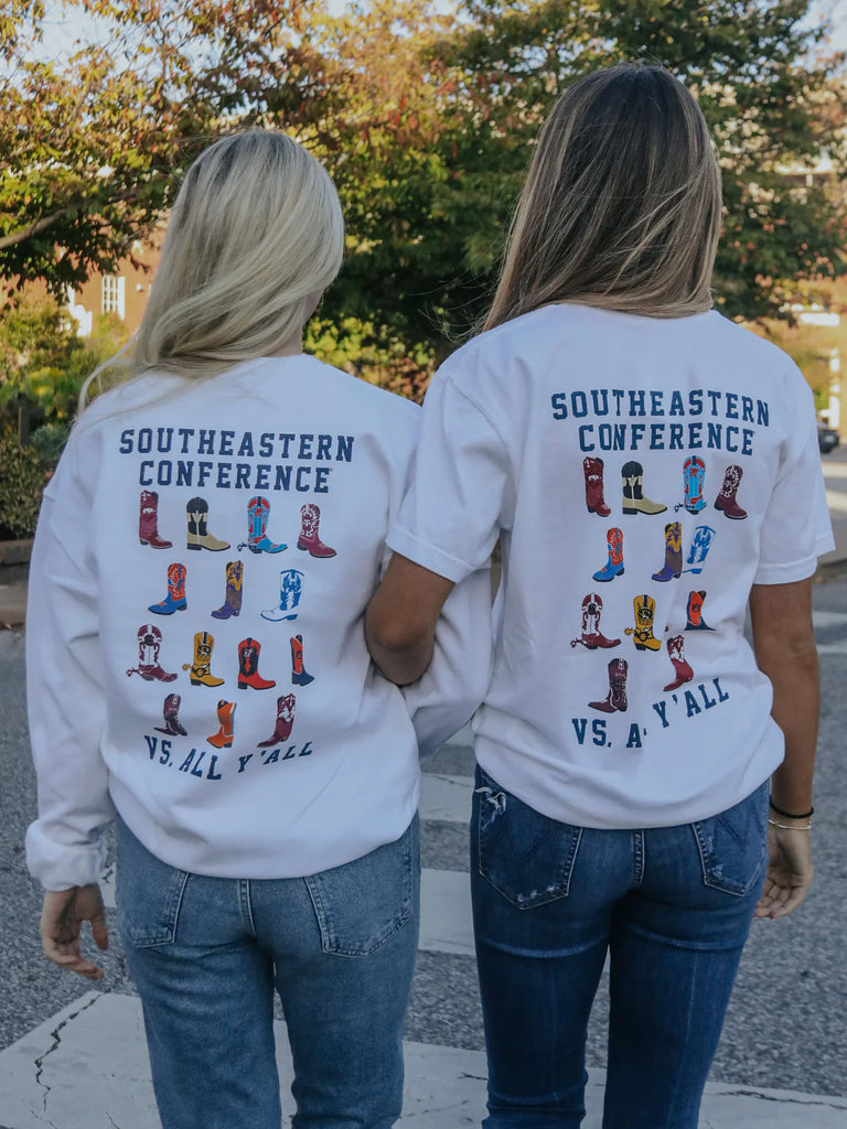 SEC Boot Sweatshirt Clothing Peacocks & Pearls   