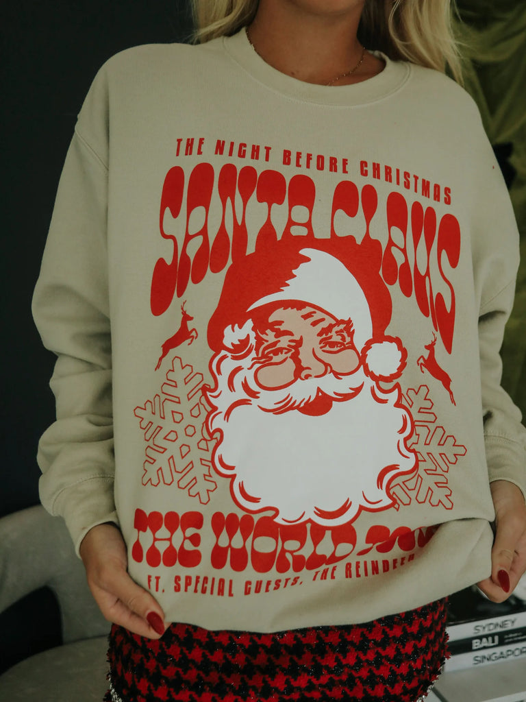 Santa Claus World Tour Sweatshirt Clothing Peacocks & Pearls   