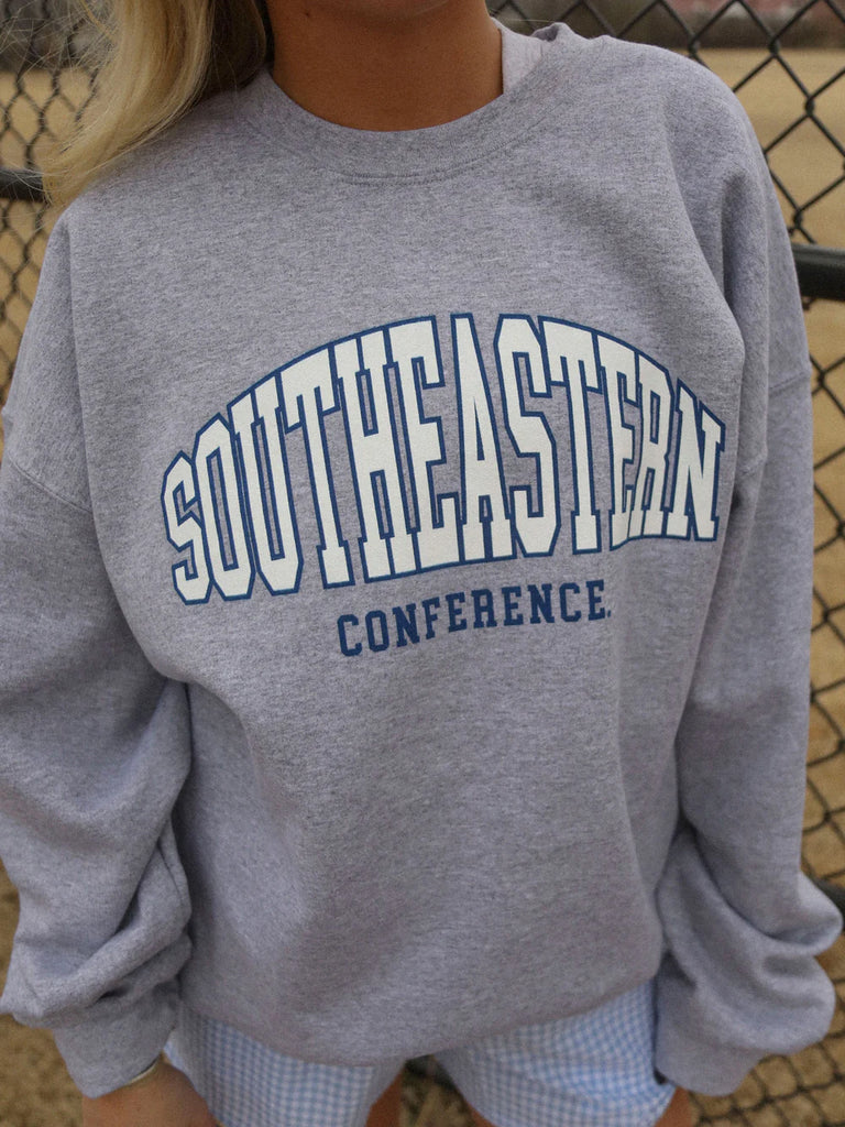 SEC Arch Sweatshirt Clothing Peacocks & Pearls Grey S