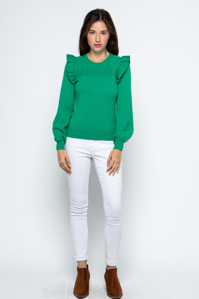 Always a Favorite Sweater Clothing Peacocks & Pearls Kelly Green S 