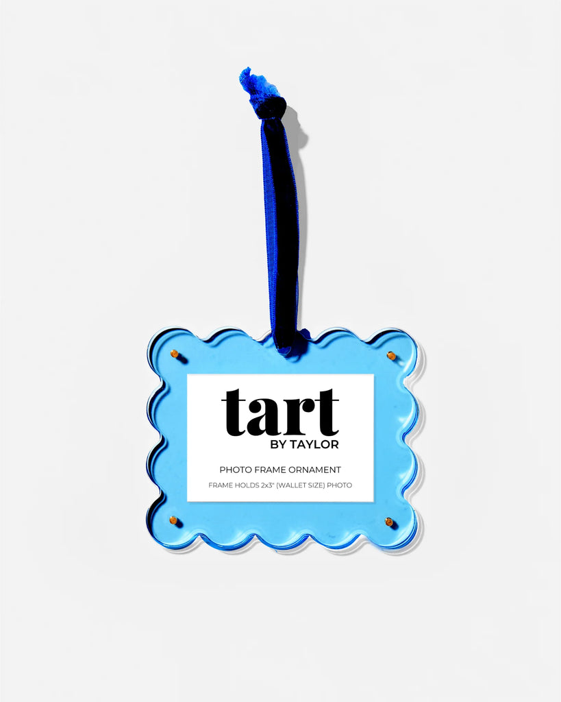 Mini Frame Ornaments Home Peacocks & Pearls Neon Blue