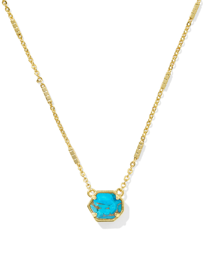 Mabel Necklace Jewelry Kendra Scott Gold Bronze Veined Turquoise