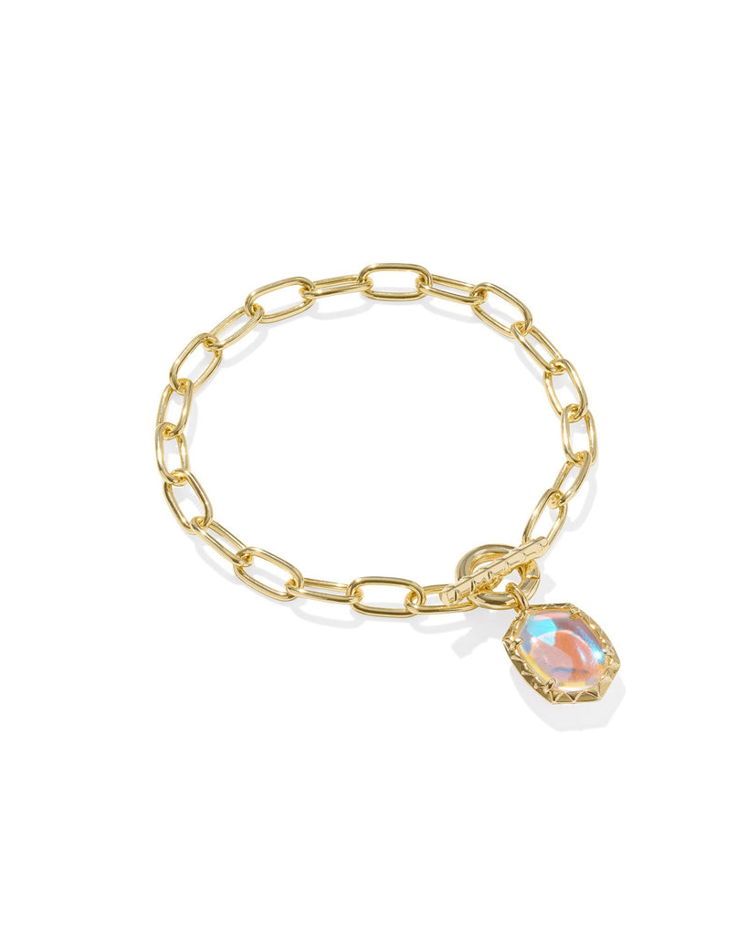 Daphne Link Chain Bracelet Jewelry Kendra Scott Gold Dichroic Glass