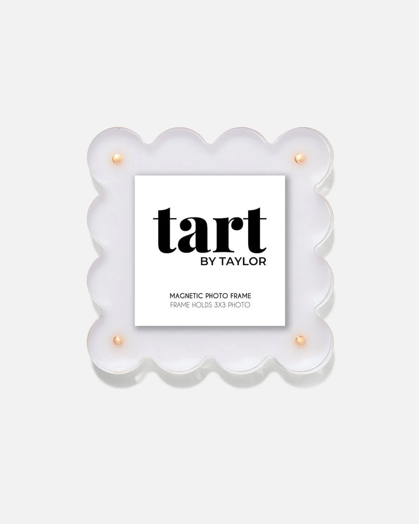 Mini Acrylic Frame Home Peacocks & Pearls White