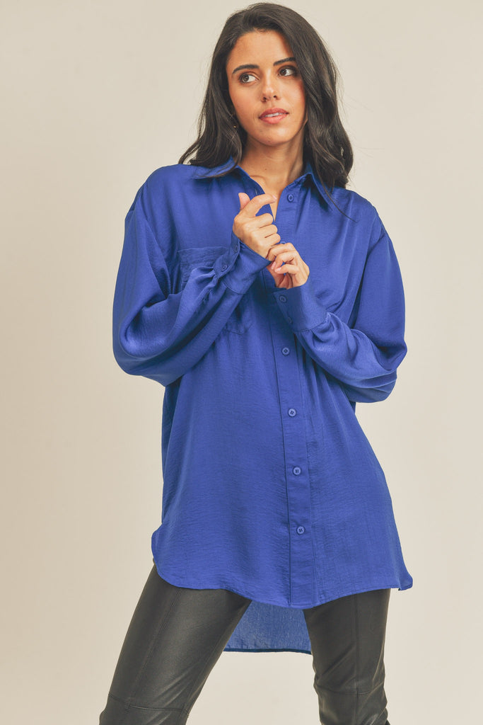 When's Halftime Oversized Button Down Clothing &Merci   