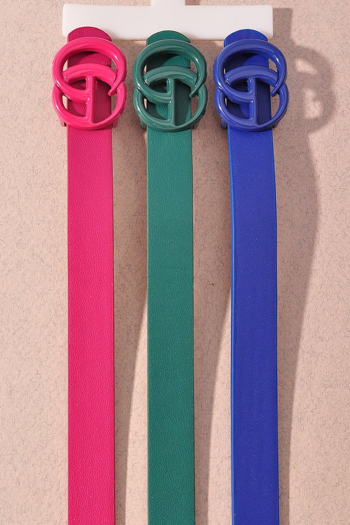Colorful Belt Set Accessories Merveille Magenta/Forest/Blue One Size 