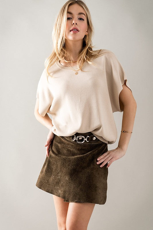The Mila Top Clothing Trend:Notes Taupe S/M 
