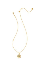 Iridescent Abalone Letter Disc Pendant Jewelry Kendra Scott   