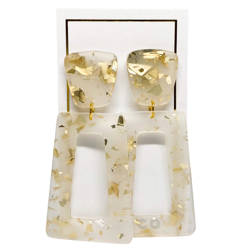 Kennedy Earring Jewelry Peacocks & Pearls Gold Confetti  
