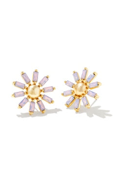 Madison Daisy Stud Jewelry Kendra Scott Gold Pink Opal  