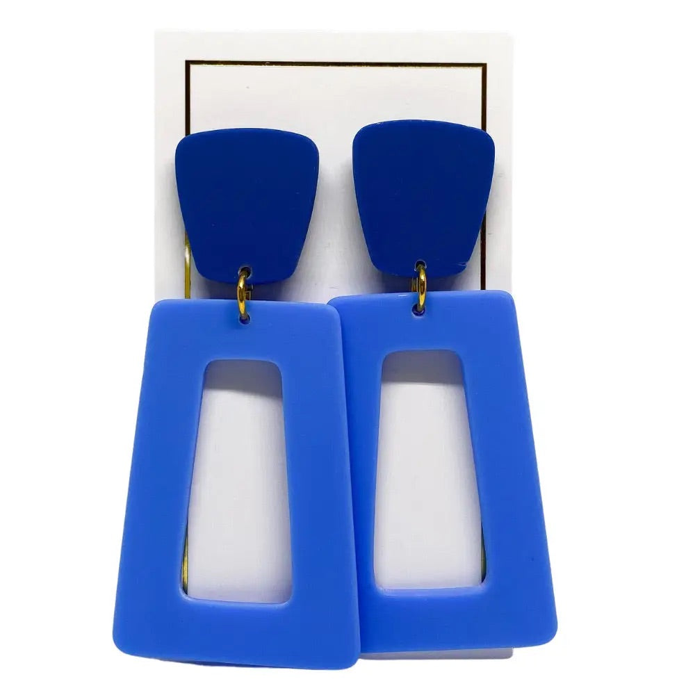 Kennedy Earring Jewelry Peacocks & Pearls Two Tone Blue  