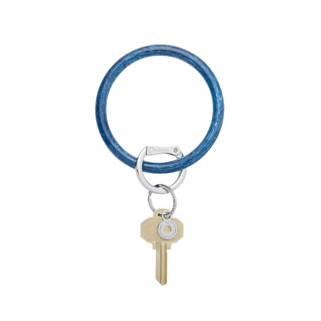 Resin Big O Key Ring Accessories Peacocks & Pearls Mind Blowing Blue  