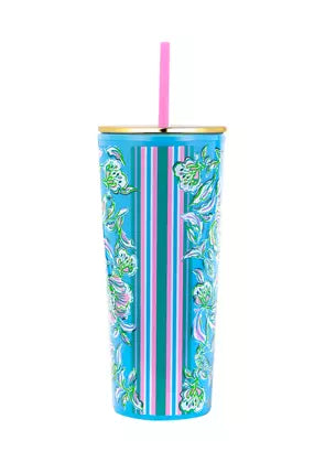 Tumbler with Straw Home Lilly Pulitzer   