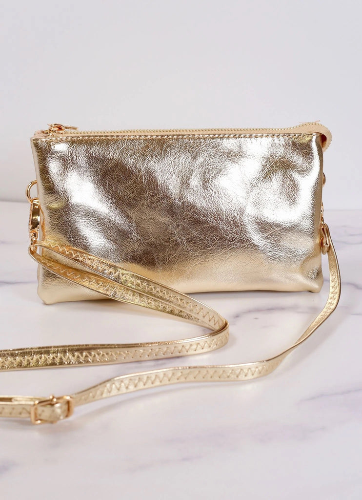 Liz Crossbody Bag Bags Peacocks & Pearls 24K Gold  
