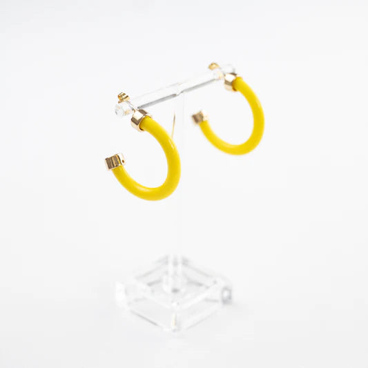 Mini Hoops Jewelry Hoo Hoops Yellow  