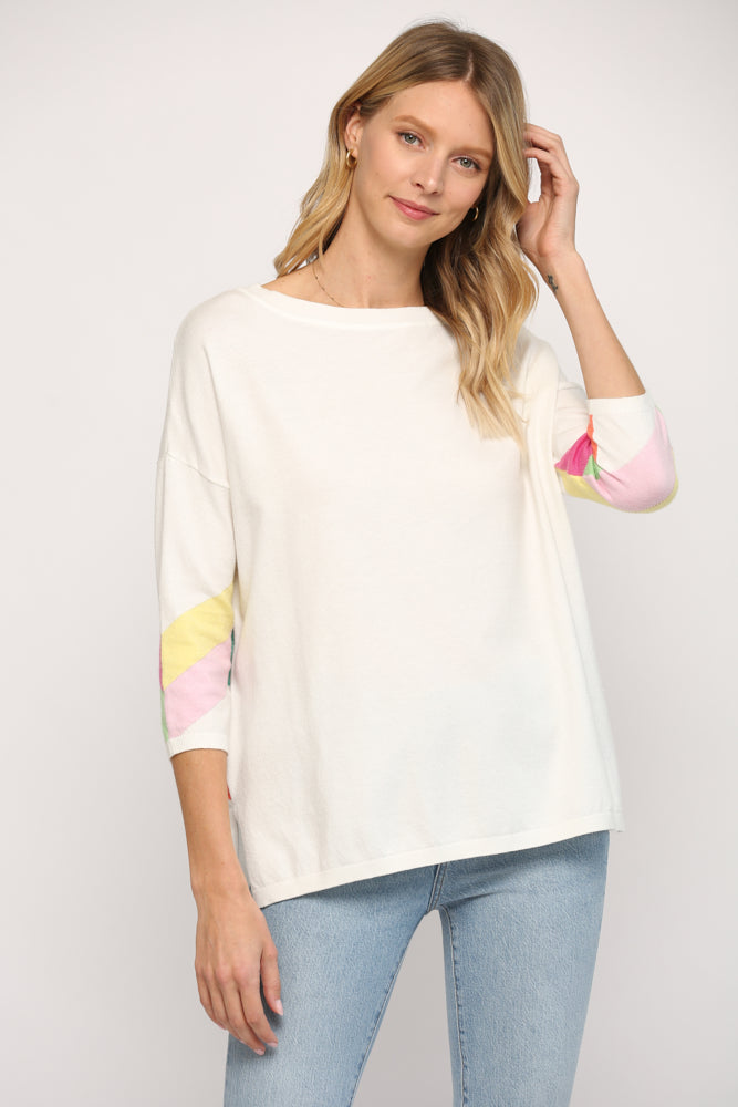 Pop of Color Top Clothing Peacocks & Pearls   