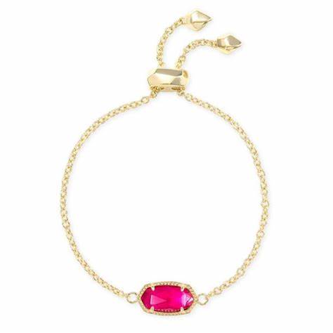 Elaina Bracelet Jewelry Kendra Scott Gold Magenta  