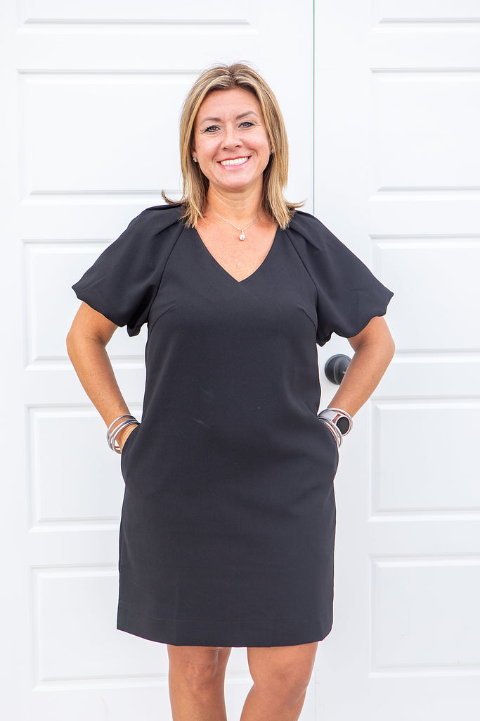 Preston Puff Sleeve Dress Clothing Jade   