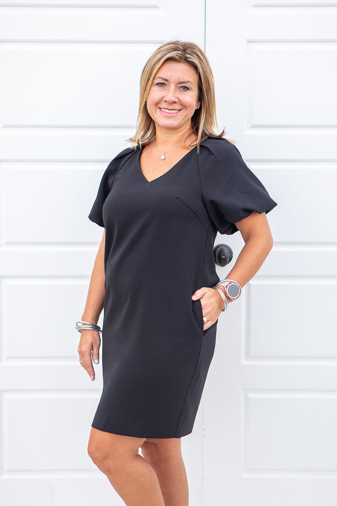 Preston Puff Sleeve Dress Clothing Jade   