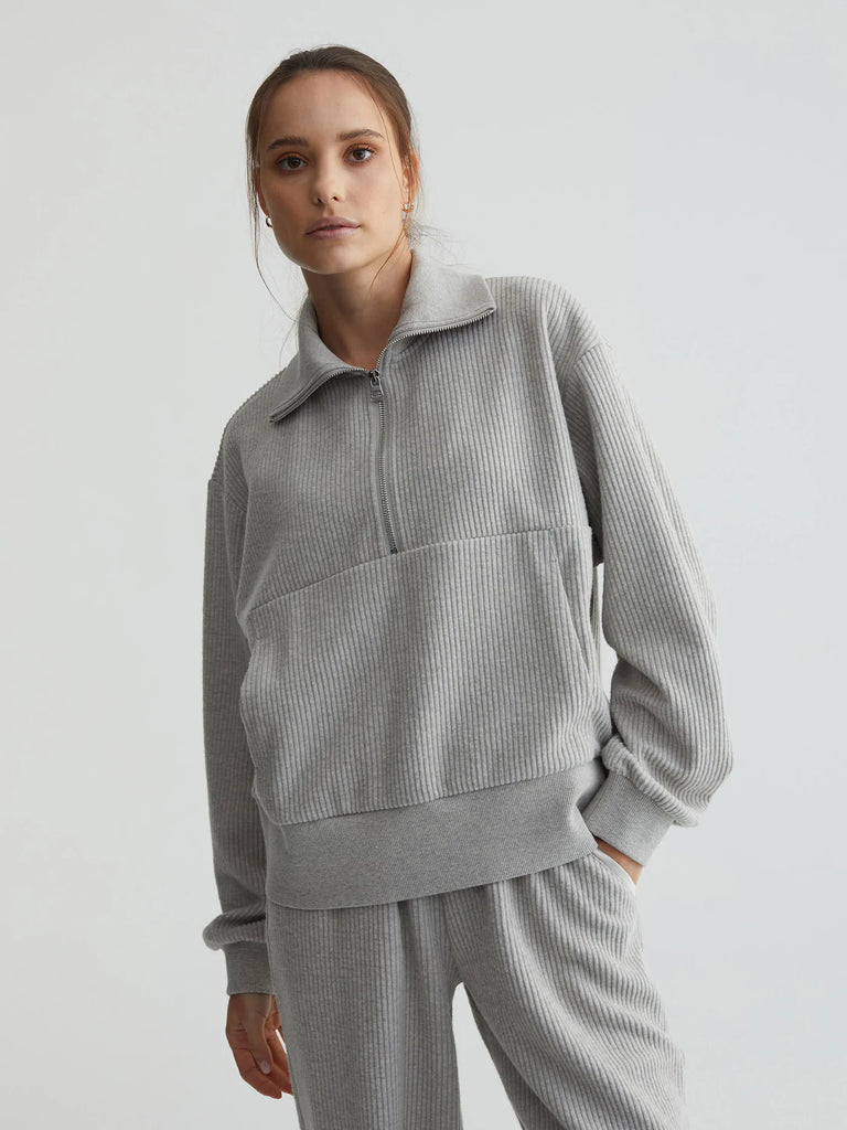 Cyrus Half Zip Clothing Varley Sage Heather Marl XS 