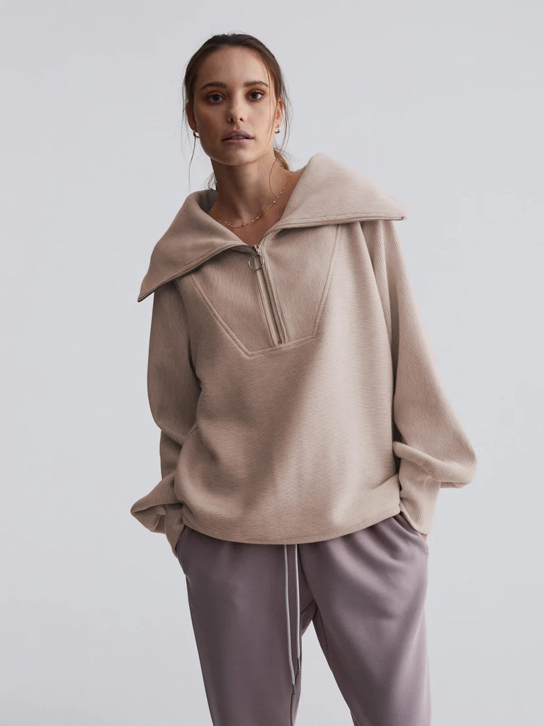 Vine Half Zip Clothing Varley Taupe Marl XS 