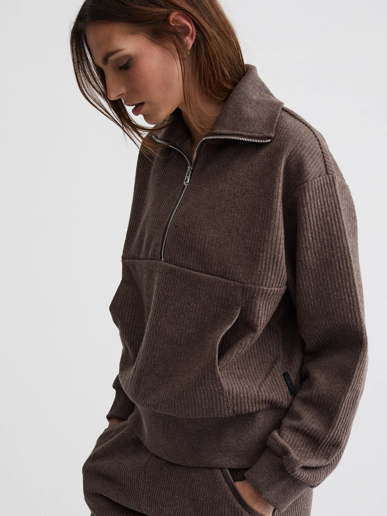 Cyrus Half Zip Clothing Varley Chocolate Marl XS 