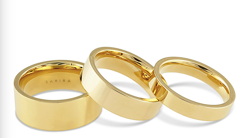 Flat Stackable Ring Set  Sahira   