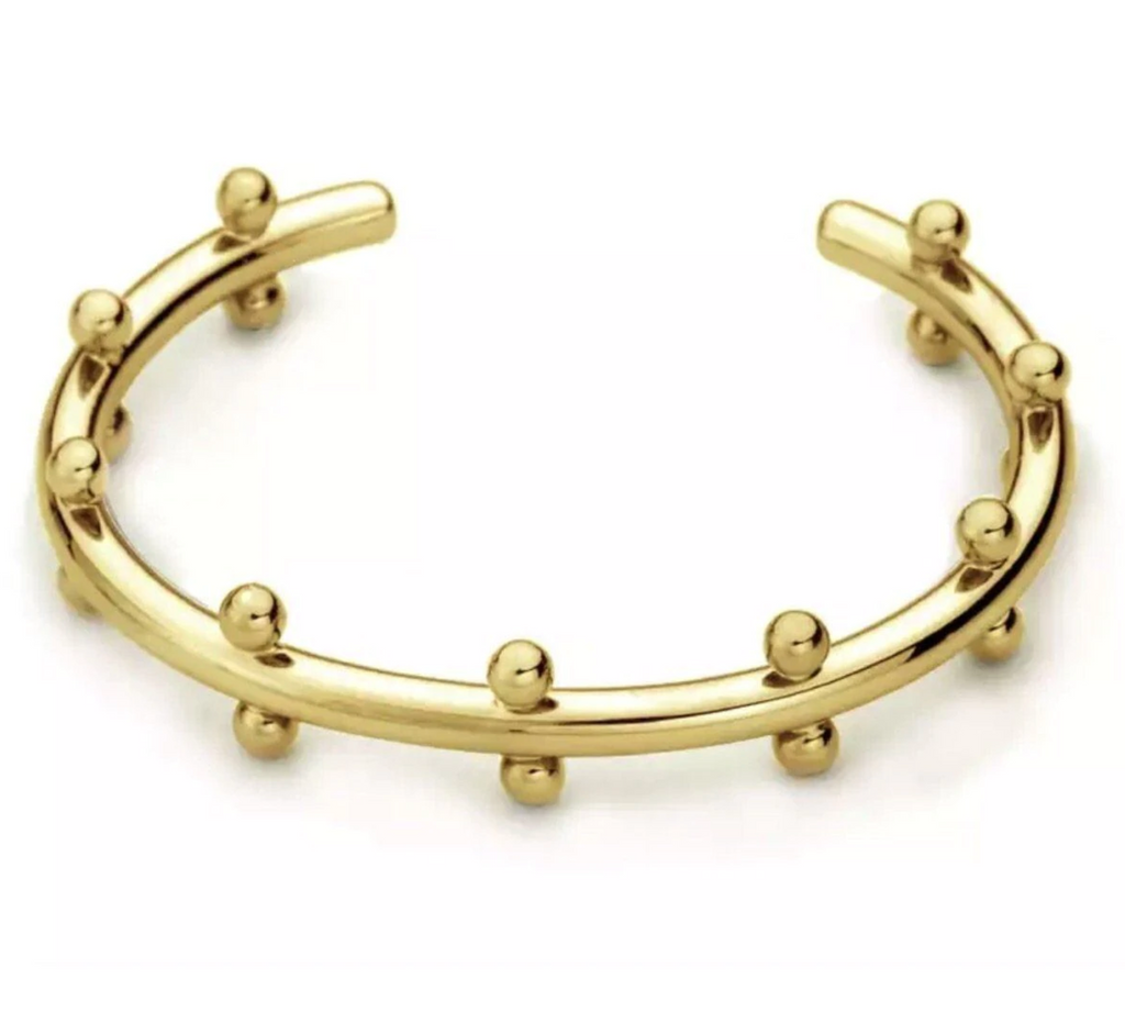 Cindy Studded Cuff Jewelry Sahira Gold  