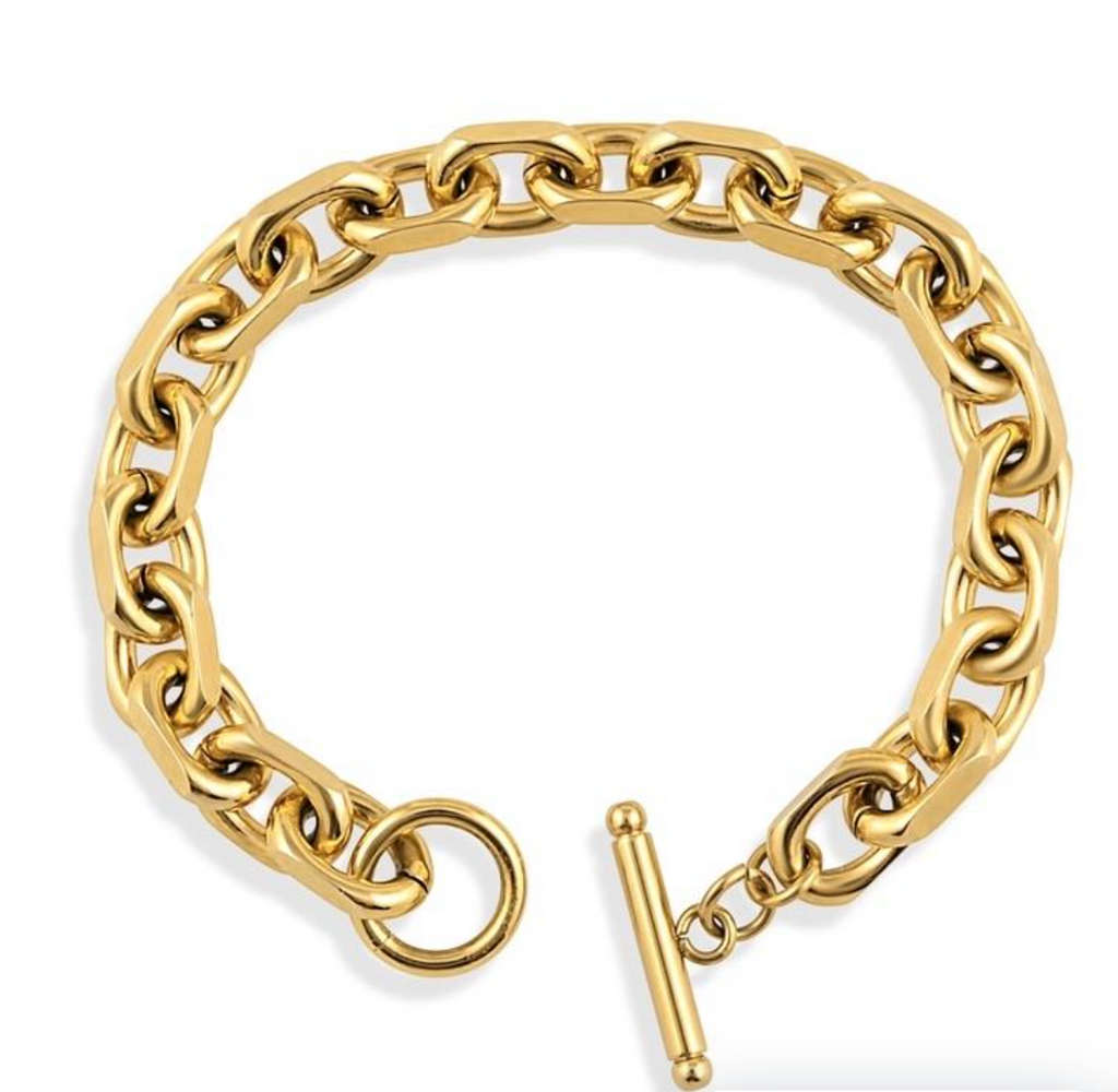 Alexis Toggle Bracelet Jewelry Sahira Gold 7" 