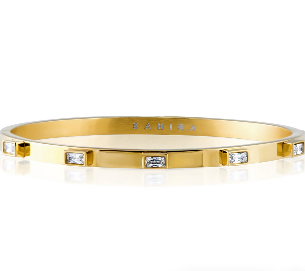 Diamond Baguette Bracelet Jewelry Sahira Gold  