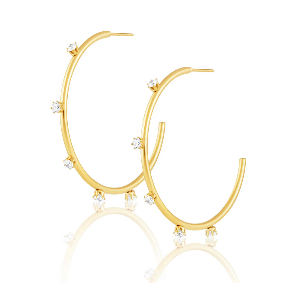 Aster Hoops Jewelry Sahira Gold  
