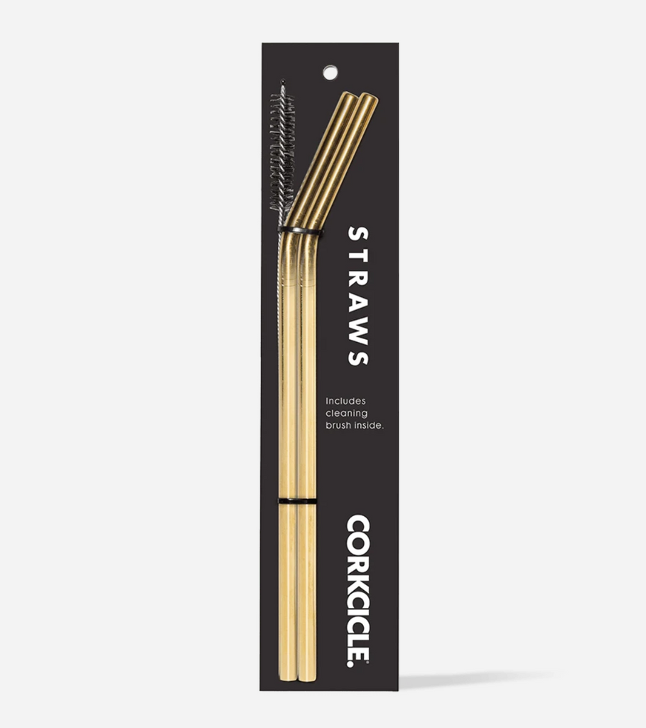 Straws Accessories Corkcicle Gold  