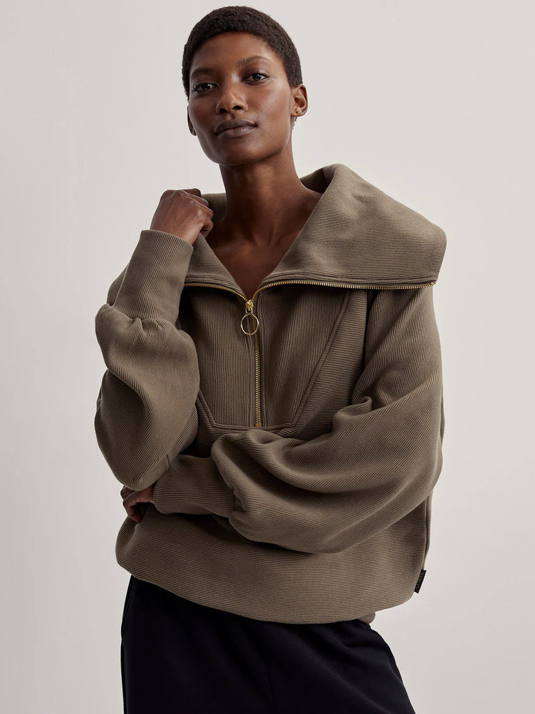 Vine Half Zip Clothing Varley Stone Olive XS 